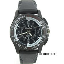 Black Fashion Men Women Analog Quartz Rubber Sports Wrist Watch