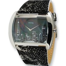 Black MOP Skyline Moog Paris France Fashionista Ladies Watch