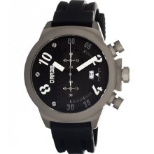 Breed Mens Arnold Analog Stainless Watch - Black Rubber Strap - Black Dial - BRD0301