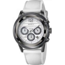 Breil Men's Chronograph White Leather Strap TW1077 Watch