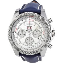 Breitling Bentley 6.75 Chronograph Automatic Silver Dial Mens Watch A4436412-G679BLLT