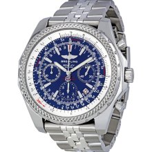 Breitling Bentley Motors Blue Dial Chronograph Stainless Steel Mens Watch A2536212-C618SS