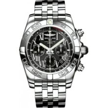 Breitling Chronomat Black Stainless Steel Automatic Mens Watch AB ...