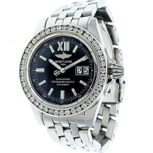 Breitling Cockpit Automatic Mens Diamond Watch 4.00 Ctw