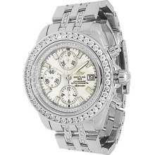 Breitling Evolution Mens Custom Diamond Watch 9.00 Ctw