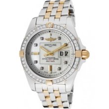 Breitling Galactic 41 Diamond Automatic Gold and Stainless Steel Mens Watch B49350LA-G700TT