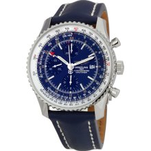 Breitling Navitimer World Blue Dial Strap Watch A2432212-C561BLLD