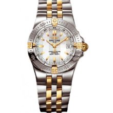 Breitling Starliner Mother of Pearl Dial Steel and 18 k Gold Ladies Watch B7134012-A601