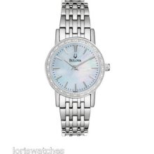 Bulova 96r164 Women's Diamond Thin Series Stainless Steel Duet Dress Watch