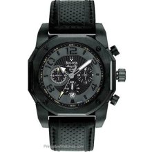 Bulova Mens Marine Star Chrono Black Case & Dial Black 98B151