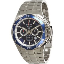 Bulova Sport Marine Star Chronograph Blue dial Mens Watch 98B163