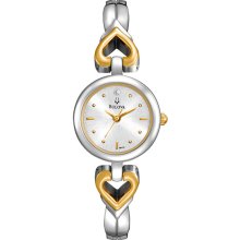 Bulova Two-Tone Diamond Open Heart Women's Watch 98P131