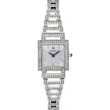 Bulova Women's Crystal Classic Silver Dial Quartz Watch 96l140