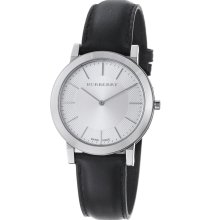 Burberry Men's BU2350 Slim Sapphire Crystal Dial Black Leather 40mm Quartz Watch