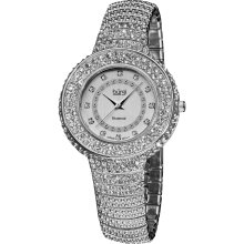 Burgi Women's Diamond Accent And Crystal Fashion Watch (Ladies Diamond Watch)