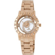 Burgmeister Ladies Quartz Watch With Mother Of Pearl Dial Analogue Display And Pink Stainless Steel Plated Bracelet Bm517-368