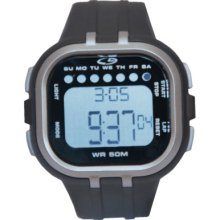 C9 By Champion Men's Plastic Strap Digital Watch - Black & Silver