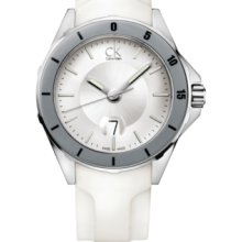 Calvin Klein Gents White Rubber Strap K2W21YM6 Watch