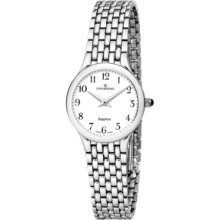Candino Women's Quartz Watch With White Dial Analogue Display And Silver Stainless Steel Bracelet C4364/1
