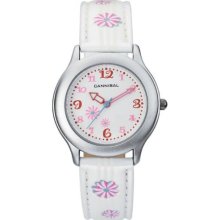 Cannibal Girl's Quartz Watch With White Dial Analogue Display And White Plastic Or Pu Strap Ck122-09