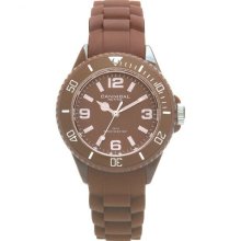 Cannibal Kid's Quartz Watch With Brown Dial Analogue Display And Brown Silicone Strap Ck215-29