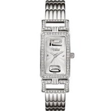 Caravelle By Bulova 43l005 Ladies Stainless Steel Crystal Watch - Great Gift