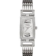 Caravelle By Bulova 43l005 Ladies Stainless Steel Crystal Watch