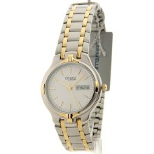 Caravelle by Bulova Mens Two-Tone Slim Casual Day Date Watch 40C42
