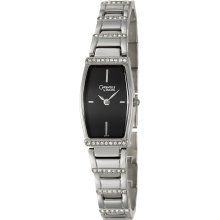 Caravelle by Bulova Women's 43T17 Crystal Accented Black Dial Watch