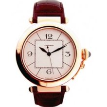 Cartier Pasha 18kt Rose Gold Mens Watch White Arabic Dial W3019051