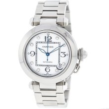 Cartier Pasha C Stainless Steel Pearl Swiss Made Automatic Midsize Unisex Watch
