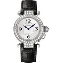 Cartier Pasha Diamond 18kt White Gold Ladies Watch WJ11922G