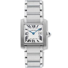 Cartier Watches Tank Francaise Men's Stainless Steel White Dial Stainl