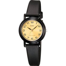 Casio Classic Gold Face/ Black Band Ladies