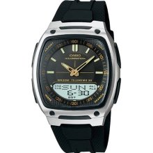 Casio Databank Duo World Time Analog Digital Watch AW81-1A2V