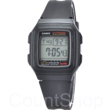 Casio Digital F-201wa-1a Black Dual Time 10 Year Battery Life (f201wa-1a)