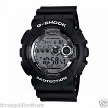 Casio G-shock Gd-100bw-1cr Mens Black Garish Digital Watch Gd-100bw-1