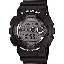 Casio Gshock Gd100bw-1 Black Silver Face 2013 Dail Watch