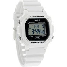 Casio Illuminator Mens White Alarm Chronograph Watch F108WHC-7A