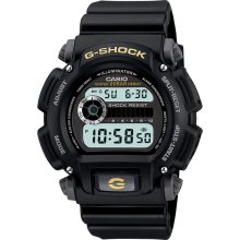 Casio Mens Calendar Day/Date G-Shock Watch w/Black Case, Digital Dial and Resin Band