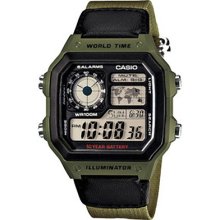 Casio Men's Digital Watch Green - Casio Watches