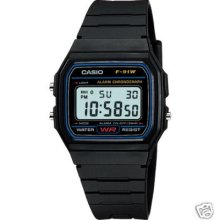 Casio Mens F91w-1 Classic Digital Sport Alarm Chronograph Watch