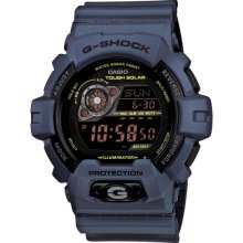 Casio Men's G-Shock Illuminator Plastic Resin Case and Bracelet Blue Digital Dial Alarm GR8900NV-2
