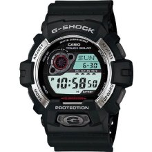 Casio Mens G-Shock Tough Solar XL Resin Watch - Black Rubber Strap - Black Dial - GR8900-1CR