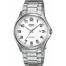 Casio Men's Mtp-1183a-7bd St.steel White Dial Black Number Date Wr. Watch
