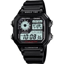 Casio Men's World Time Watch, Resin Strap