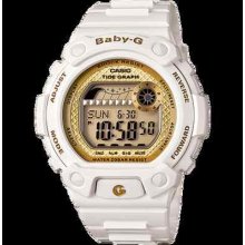 Casio Women's Baby-g G-lide Blx100-7b Multi-function White Resin Watch