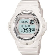 Casio Women's Baby G Bg169r-7A White Resin Quartz Watch With White Dial