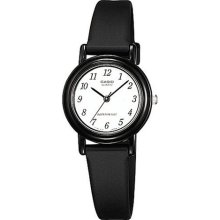 Casio Women's LQ139BMV-1B Black Resin Quartz Watch with White Dial