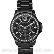Ceramic Black Multifunction Ladies Watch